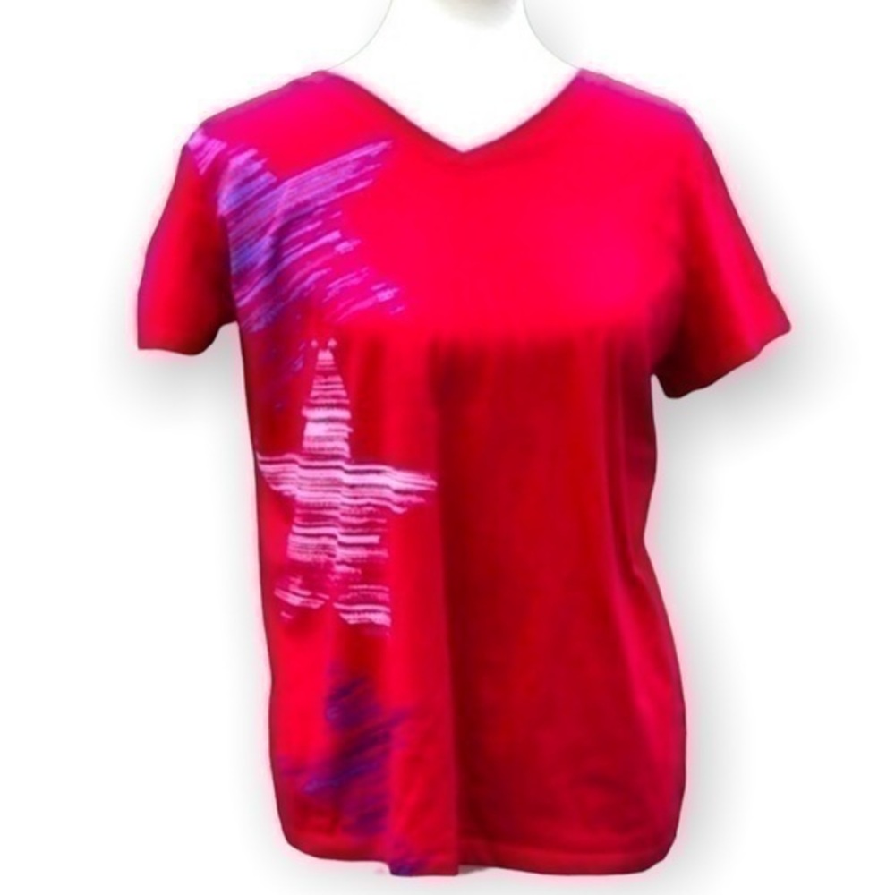 Red white and blue T-shirt
